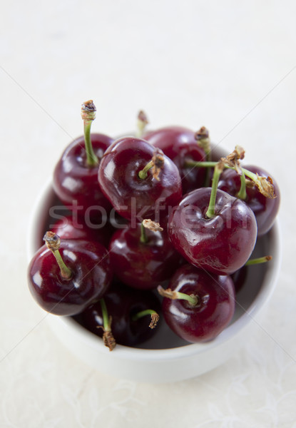 Bowl of cherries Stock photo © danienel