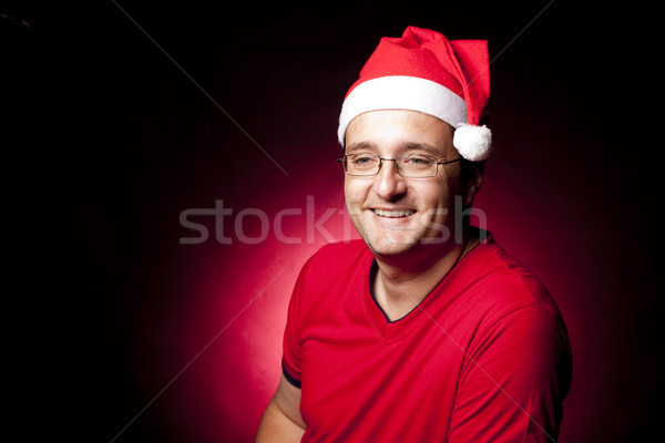 Gelukkig kerstmis man hoed breed Stockfoto © danienel