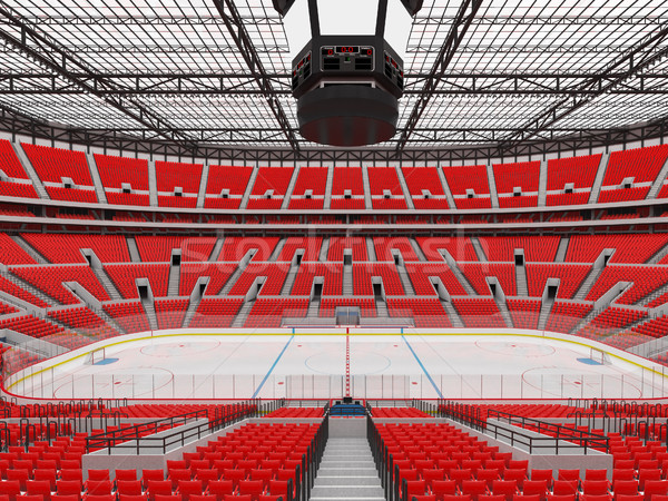 Gyönyörű sportok aréna jégkorong piros vip Stock fotó © danilo_vuletic