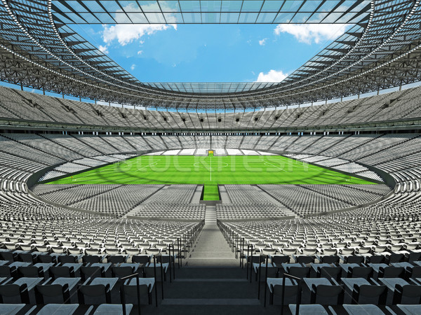 3D render of a round football - soccer stadium with white seats Stock photo © danilo_vuletic