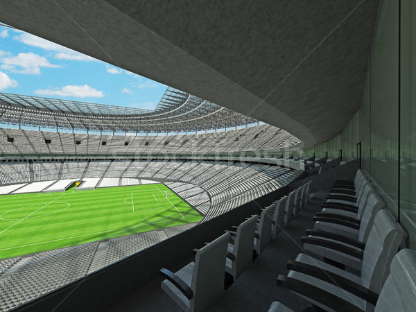 3d render futebol futebol estádio branco cem Foto stock © danilo_vuletic