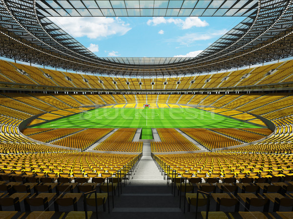 3dのレンダリング サッカー サッカー スタジアム 黄色 vip ストックフォト © danilo_vuletic