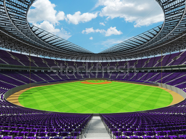 Stock fotó: 3d · render · baseball · stadion · lila · vip · dobozok