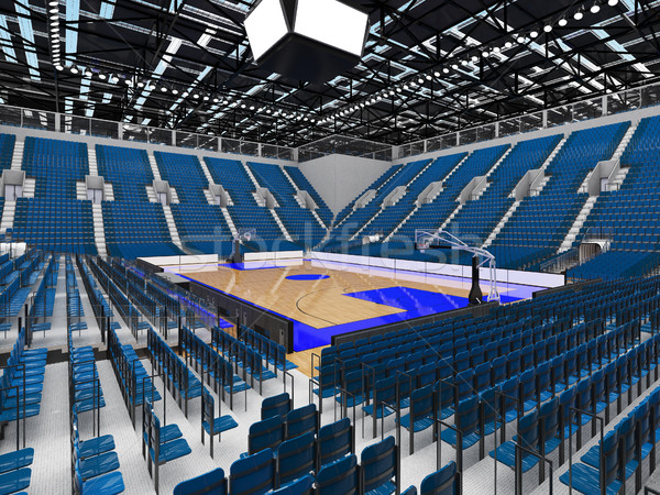 спортивных арена баскетбол серый синий красивой Сток-фото © danilo_vuletic
