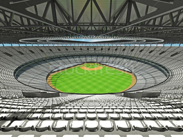 Stockfoto: 3d · render · baseball · stadion · witte · vip · dozen