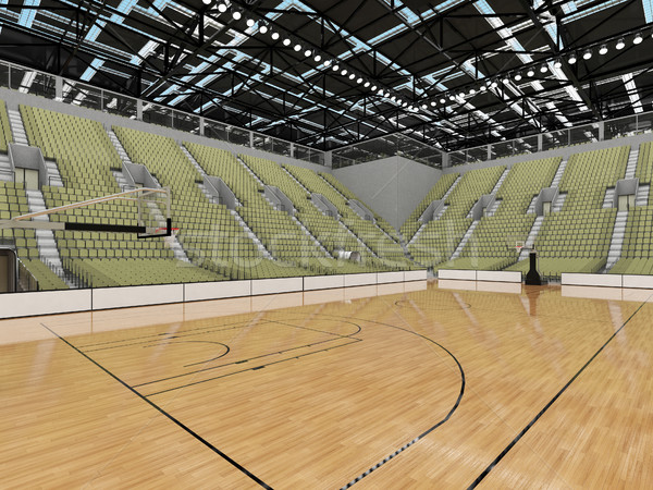 Sportok aréna kosárlabda szürke zöld gyönyörű Stock fotó © danilo_vuletic