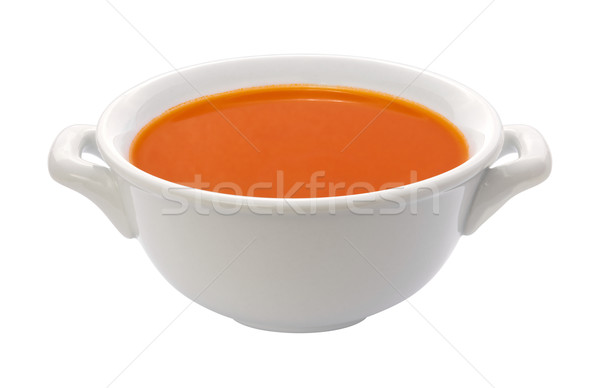 Tomatensuppe Schüssel isoliert Essen Abendessen Stock foto © danny_smythe