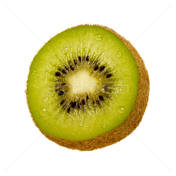 Kiwi Scheibe isoliert weiß Obst grünen Stock foto © danny_smythe