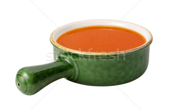 Zupa pomidorowa odizolowany włoski zupa puchar Zdjęcia stock © danny_smythe