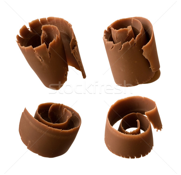 Stock foto: Schokolade · isoliert · weiß · Essen · süß · Makro