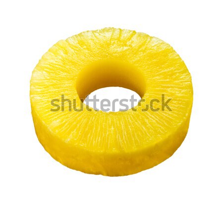 Ananas Scheibe isoliert weiß Essen frischen Stock foto © danny_smythe