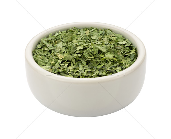 Dried Cilantro in a Bowl isolated Stock photo © danny_smythe