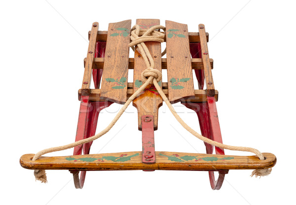 Antique hand painted sled Stock photo © danny_smythe