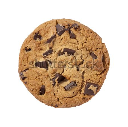 Schokolade Chip Cookie isoliert Essen Stock foto © danny_smythe