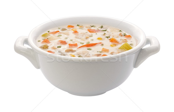 Clam Chowder Bowl (clipping path) Stock photo © danny_smythe