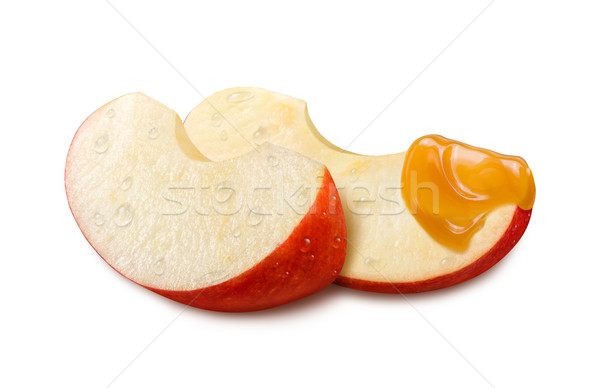 Jabłko karmel odizolowany biały świeże słodkie Zdjęcia stock © danny_smythe