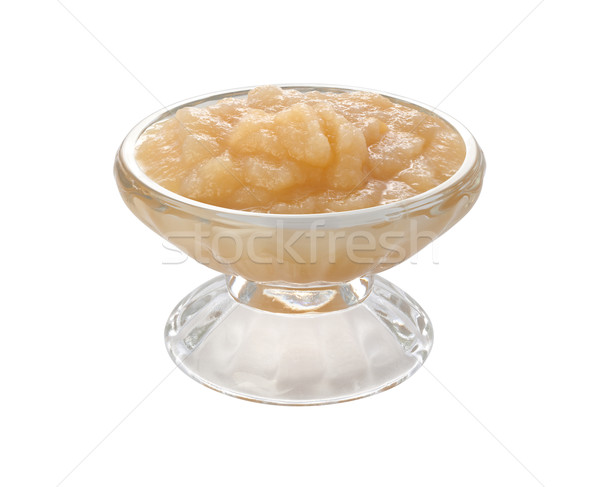 Applesauce in a Glass Bowl with a clipping path Stock photo © danny_smythe