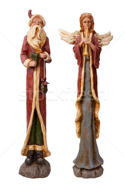 Father Christmas and Angel Isolated Stock photo © danny_smythe