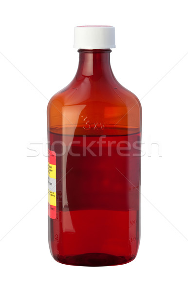 Cough Syrup Medicine Bottle with a clipping path Stock photo © danny_smythe