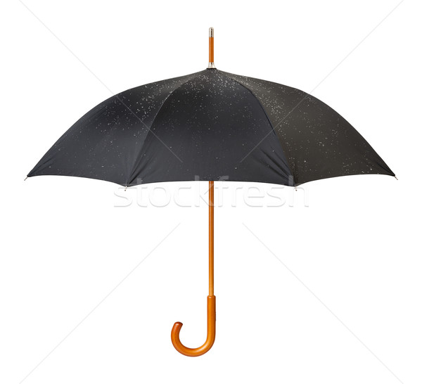 Stock fotó: Nedves · esernyő · izolált · fekete · fehér · víz