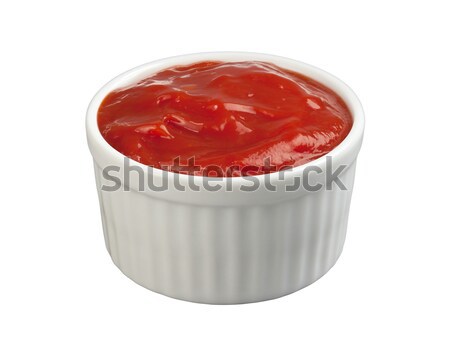 Ketchup izolált vágási körvonal tárgy makró tál Stock fotó © danny_smythe