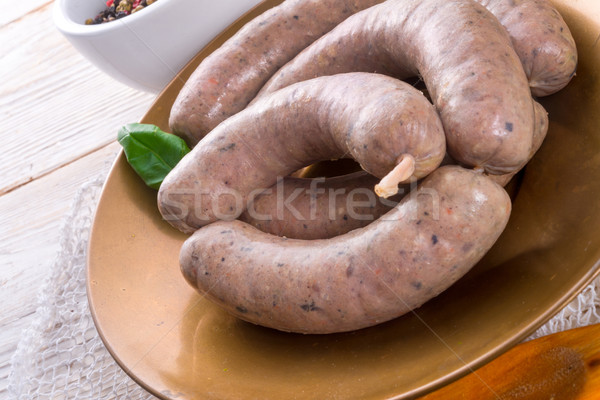 Stock photo: home-made sausage