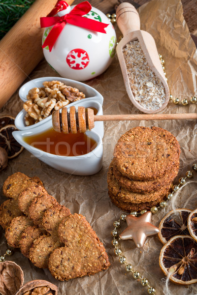 Christmas little places oatmeal Stock photo © Dar1930
