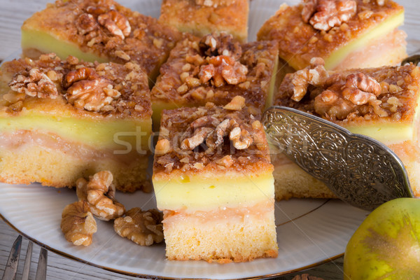 	apple strudel with vanilla pudding and nuts Stock photo © Dar1930