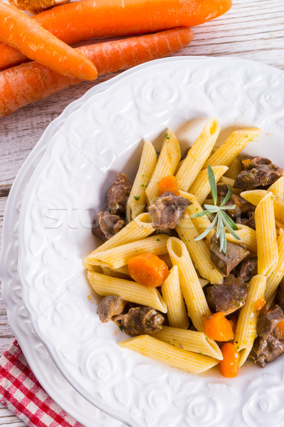 penne with goulash Stock photo © Dar1930
