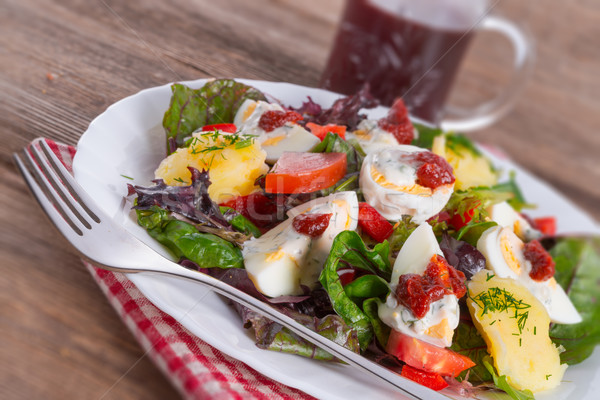 Salad with boiled egg Stock photo © Dar1930