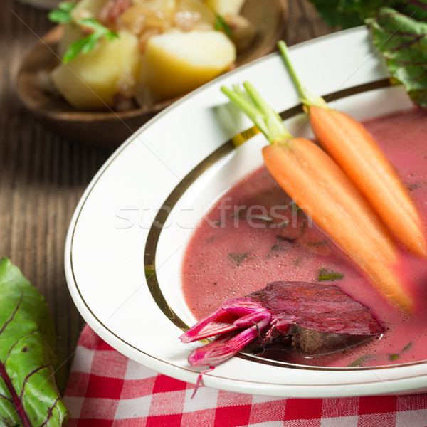 Botwinka - Soup of young beet leaves Stock photo © Dar1930