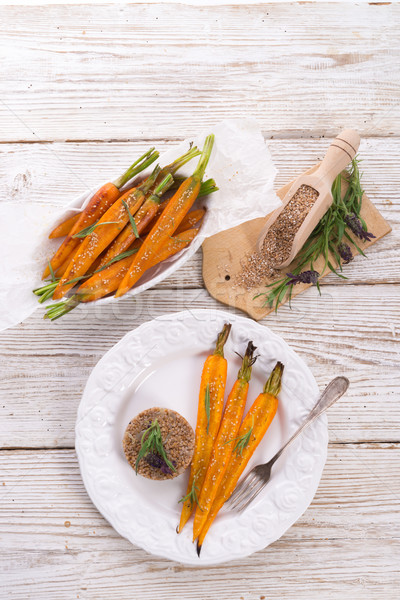 Wheat groats  and Caramelized carrots  Stock photo © Dar1930
