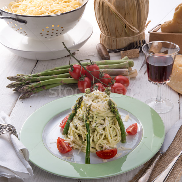 Pasta with asparagus Stock photo © Dar1930