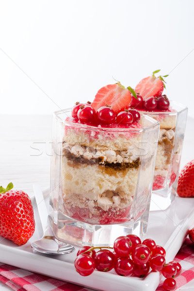 Strawberry - currant crumble Dessertt Stock photo © Dar1930