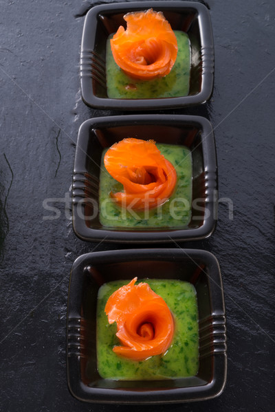  Bear allium with smoking salmon  Stock photo © Dar1930