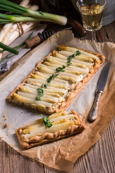 Asparagus tart with feta cheese   Stock photo © Dar1930