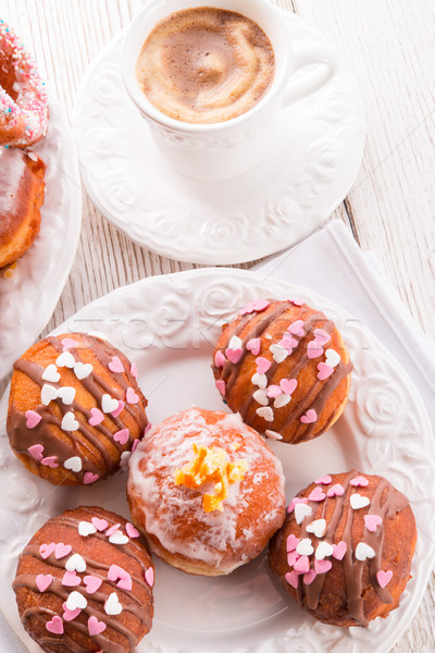 bismarck doughnuts on a plate Stock photo © Dar1930