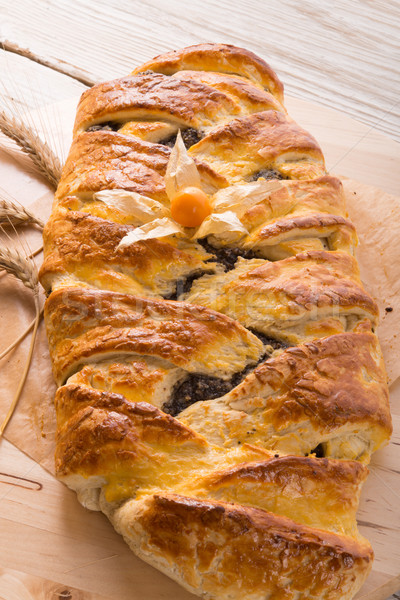 poppy - marzipan plaited loaf Stock photo © Dar1930