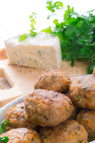 Fromages persil viande Cook déjeuner [[stock_photo]] © Dar1930