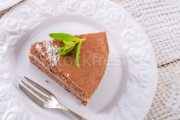 Chocolade gebak moer vulling voorjaar voedsel Stockfoto © Dar1930