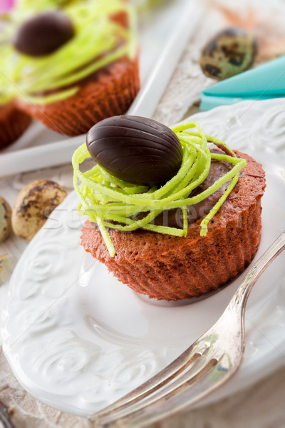 Stock foto: Ostern · Kuchen · Blume · Essen · Ei · candy