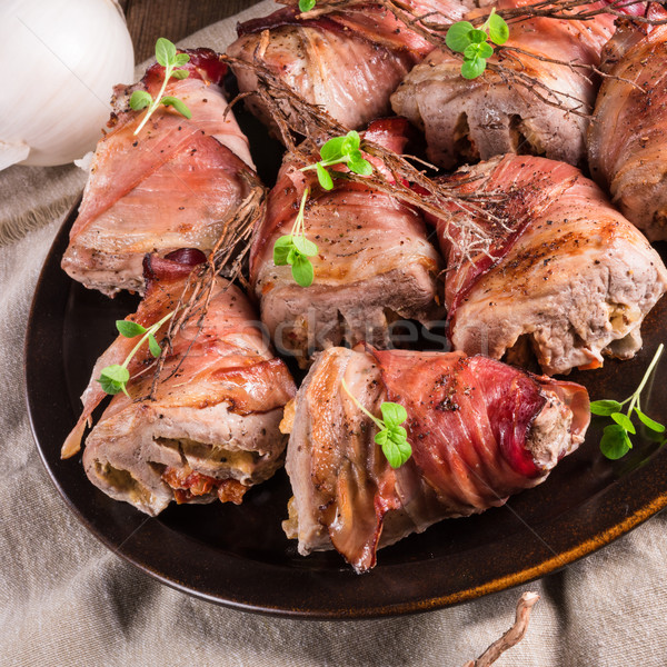 stuffed pork tenderloin Stock photo © Dar1930