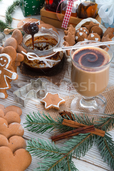 Stock fotó: Karácsony · kávé · étel · torta · labda · energia