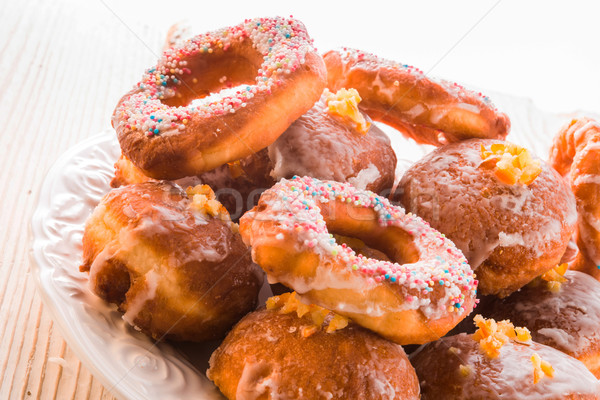 bismarck doughnuts on a plate Stock photo © Dar1930