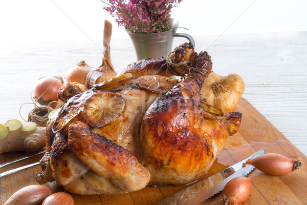 roasted chickens Stock photo © Dar1930