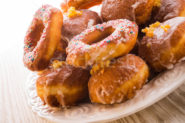 bismarck doughnuts on a plate Stock photo © Dar1930