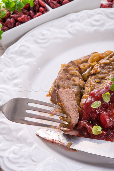 Fígado restaurante frango vermelho carne Foto stock © Dar1930