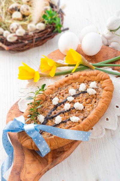 Foto stock: Decorado · páscoa · variedade · doce · bolo