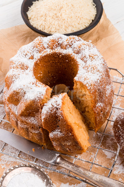 gluten-free cake with rice flour and kaymak Stock photo © Dar1930