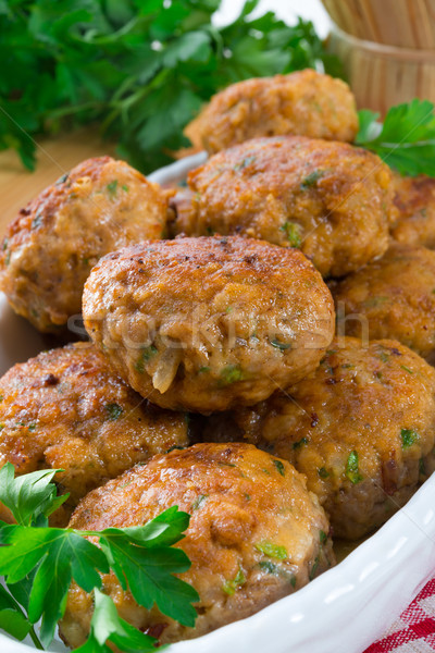 rissole with mould cheese and parsley Stock photo © Dar1930